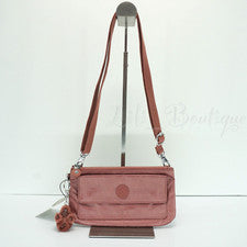 Mini Bolso Bandolera Cartera 2 en 1 Kipling Lane Poliamida KI9057 Cobre Metálico