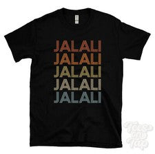CAMISETA JALALI ESTILO RETRO REPETIDO Hombre y Mujer Novedad Genial Nombre Regalo