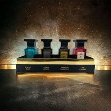 Juego de regalo 4x 50 ml perfume: azul Oporto, madera fuerte, tabaco vainilla, mi cereza