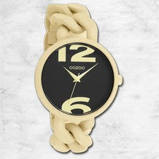 Oozoo Reloj de Pulsera Mujer Relojes Análogo Plástico Oro UOC11266