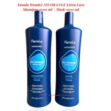 Fanola Wonder NO NARANJA Champú Cuidado Extra 1000 ml + Mascarilla 1000 ml - Pack Doble