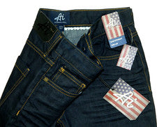 Pantalones de mezclilla AI para hombre NUEVO auténtico Icon ajustados etiqueta recta 29/30 medida talla 28x30