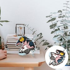 Estatuilla unicornio decorativa para colgar en la pared 3D decoración del hogar sala de estar