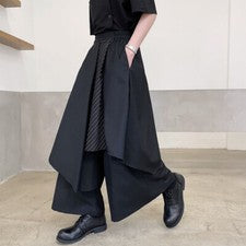 Pantalones de vestir holgados de moda japonesa para hombre de gran tamaño gótico informal pantalón pierna ancha