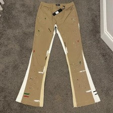 Pantalones acampanados apilados para hombre - tostado talla 30