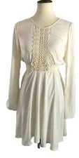 Vestido para mujer Swell Baja con detalle de ganchillo recortado marfil talla pequeña