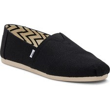Alpargatas negras clásicas de algodón para hombre TOMS Alpargata