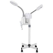 Vaporizador facial 2 en 1 ozono caliente spa salón belleza cuidado de la piel + 5x lámpara de aumento