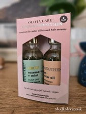 OLIVIA CARE GROW & STRENKT Sueros capilares infundidos con aceite de romero y ricino 2x60 ml