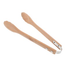 Pinza de madera para servir y cocinar utensilios de cocina de madera para pan comida