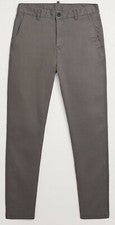 Pantalones informales para hombre ZARA 'Str8 Stretch Chino' 31" gris efecto lavado 9252/400 nuevos con etiquetas