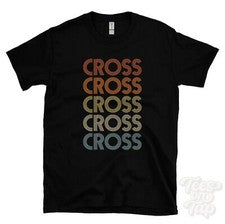 CAMISETA ESTILO RETRO CRUZADO REPETIDO Hombre y Mujer Novedad Genial Nombre Regalo