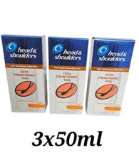 Tónico para estiramiento extra para cabello cabeza y hombros 50 ml cuidado del cabello--paquete de 3 x 50 ml