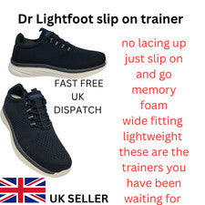 DR LIGHTFOOT DAMAS SLIP AZUL MARINO ENTRENADOR DISEÑO ENCAJE ELÁSTICO LIGERO NUEVO EN CAJA