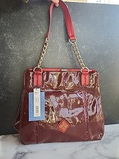 Bolso de mano Simply Vera Wang nuevo con etiquetas chile pimienta rojo glamour charol para mujer NUEVO