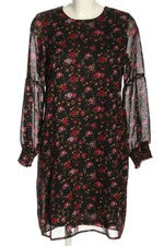 Vestido casual mujer Vero Moda manga larga estampado floral negro talla 38