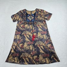 Vestido Sacred Threads Boho Hippie Para Mujer Talla S/M Borlas Rojas Nuevo