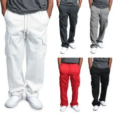Pantalones informales con cordones varios bolsillos estilo hombre ropa de trabajo ajustados nuevos