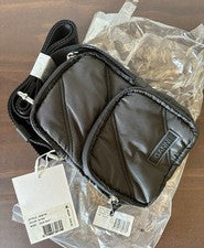Bandolera Ganni Mini Acolchada Tech Nueva con Etiquetas Negra Poliéster Reciclado