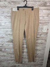 Pantalones Tre Vero Para Hombres 40R Tostados 100% Algodón Pierna Recta Chino Negocios Informales Nuevos con Etiquetas