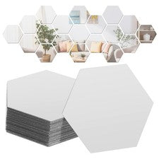 36 piezas pegatinas de pared hexagonales acrílicas con espejo autoadhesivas para decoración del hogar