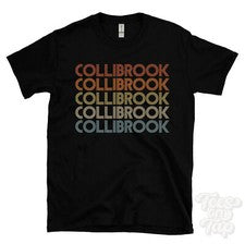 CAMISETA COLLIBROOK ESTILO RETRO REPETIDO Hombre y Mujer Novedad Genial Nombre Regalo