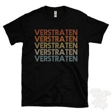 CAMISETA ESTILO RETRO REPETIDO VERSTRATEN para hombre y mujer novedad genial nombre regalo