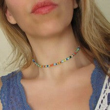 Collar Gargantilla Bohemia Colorida Cuentas Mujeres Niñas Joyería Regalo Reino Unido