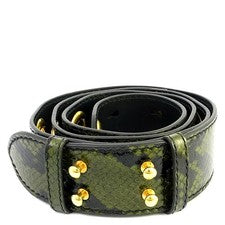 Bolso de cuero Burberry vintage de cocodrilo verde con correa 4080158 para damas