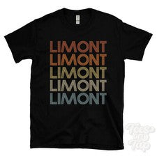CAMISETA LIMONT ESTILO RETRO REPETIDO Hombre y Mujer Novedad Genial Nombre Regalo
