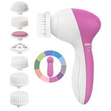 Cepillo de masaje eléctrico de 7 cabezales para el cuidado de la piel de colores surtidos dispositivo de limpieza facial