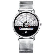 Reloj Hombre Negocios Moda Fecha Automática Correa Acero Inoxidable Cuarzo7030