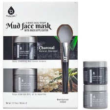 Mascarilla facial Pursonic Facial Therapy paquete de 2 - carbón y Mar Muerto