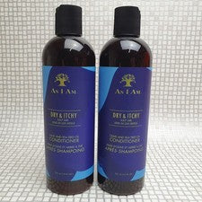 2x Acondicionador de aceite de olivo y árbol de té As I Am Dry & Itchy Scalp Care 355 ml