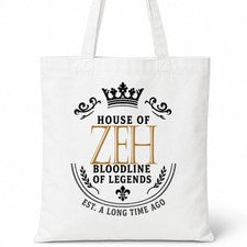 Bolso de Mano ZEH Family Surname House Of White Algodón