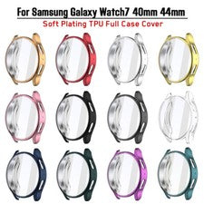 Funda Completa TPU Suave Plateada Marco de Reloj para Samsung Galaxy Watch7 40mm 44mm