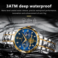 Reloj Pulsera Hombre Lujo Impermeable Luminoso Cronógrafo Reloj