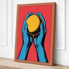 Impresión en lienzo moderna con luz de mano arte de pared decoración del hogar listo para colgar