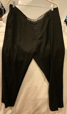Pantalón de vestir Angelo Rossi 320s negro calce moderno para hombre, estilo # PE0F, talla 32X42