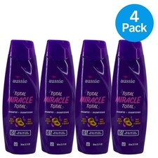 Champú Aussie Total Miracle con aceite de albaricoque 12,1 OZ paquete de 4 nuevo