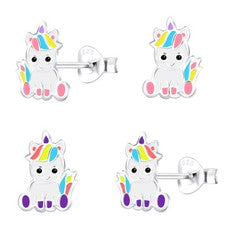 Pendientes niños niña 925 plata de ley pendientes unicornio caballo regalo