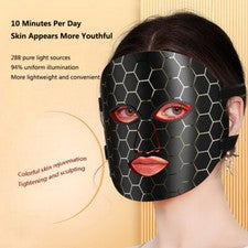 Máscara facial LED terapia de luz roja fotón de 7 colores dispositivo de belleza facial para el cuidado de la piel