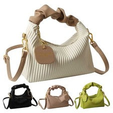Mujer Moda Bolso Bandolera Cuero PU Plisado Nube Informal Pequeño Bolso de Mano