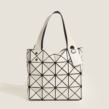 Mini Bolso Cuadrado Pequeño Cuatro Rejillas Diamante Geométrico Mujer Bolso de Mano de Moda