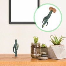 1 pieza adorno de cactus simulado arena creativa decoración de mesa hogar escritorio adorno