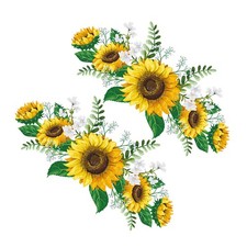 2 Piezas Pegatinas de Pared PVC Girasol Autoadhesivas para Decoración del Hogar