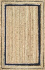 Alfombra moderna de yute aspecto rústico beige y negro alfombra corredor para salón