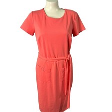 Vestido para mujer New York & Co talla M rosa elástico cinturón sin mangas nuevo con etiquetas NUEVO