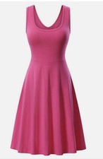 Mini Vestido HAUTE Rosa Caliente Sin Mangas Pequeño
