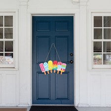 Letrero colgante de playa para decoración de puerta de entrada de 2 piezas